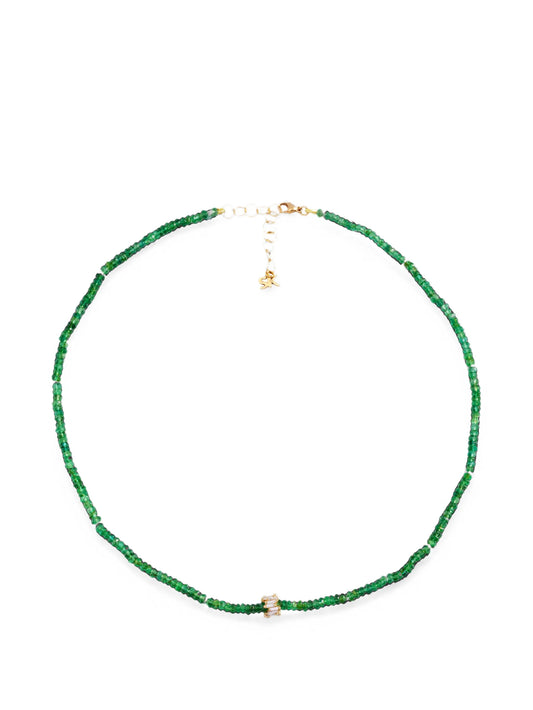 Infinite emerald and diamond necklace