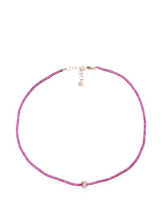 Infinite spinel and diamond necklace