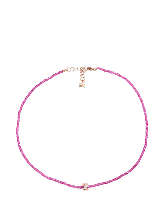 Infinite spinel and diamond necklace