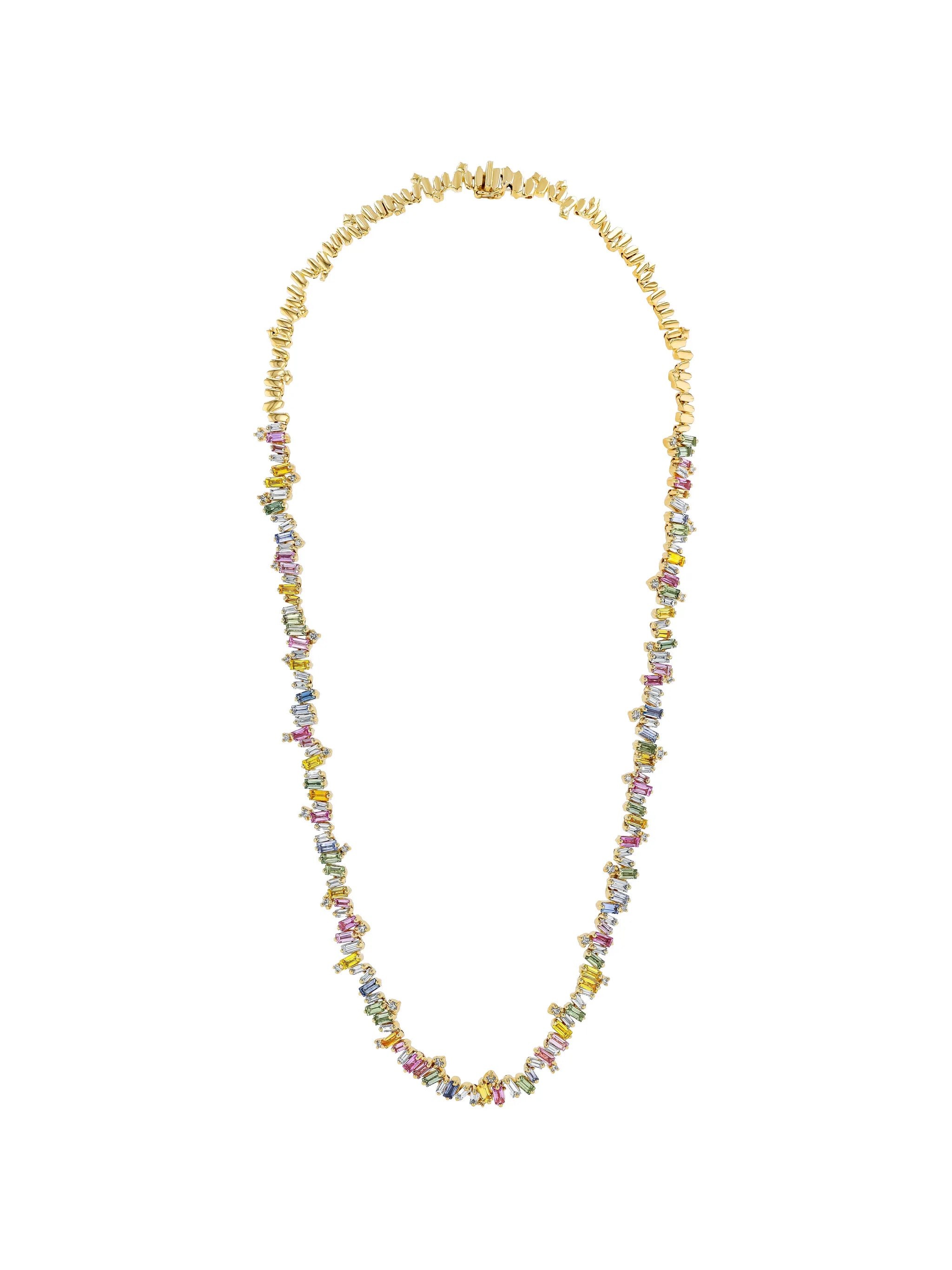 Bold Burst sapphire and diamond necklace