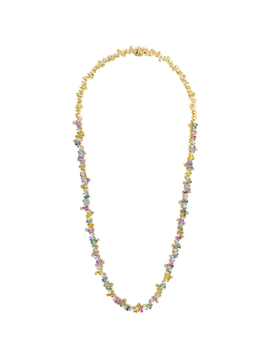 Bold Burst sapphire and diamond necklace