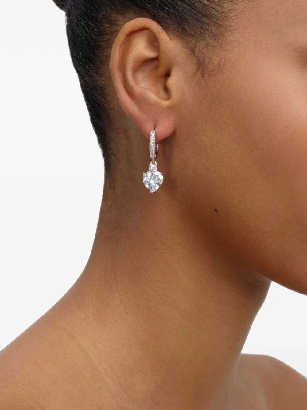bow crystal earrings