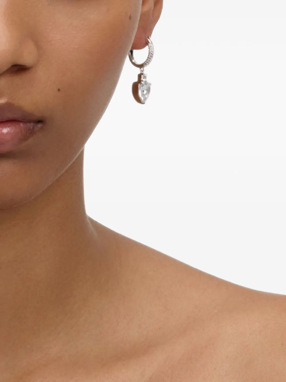 bow crystal earrings