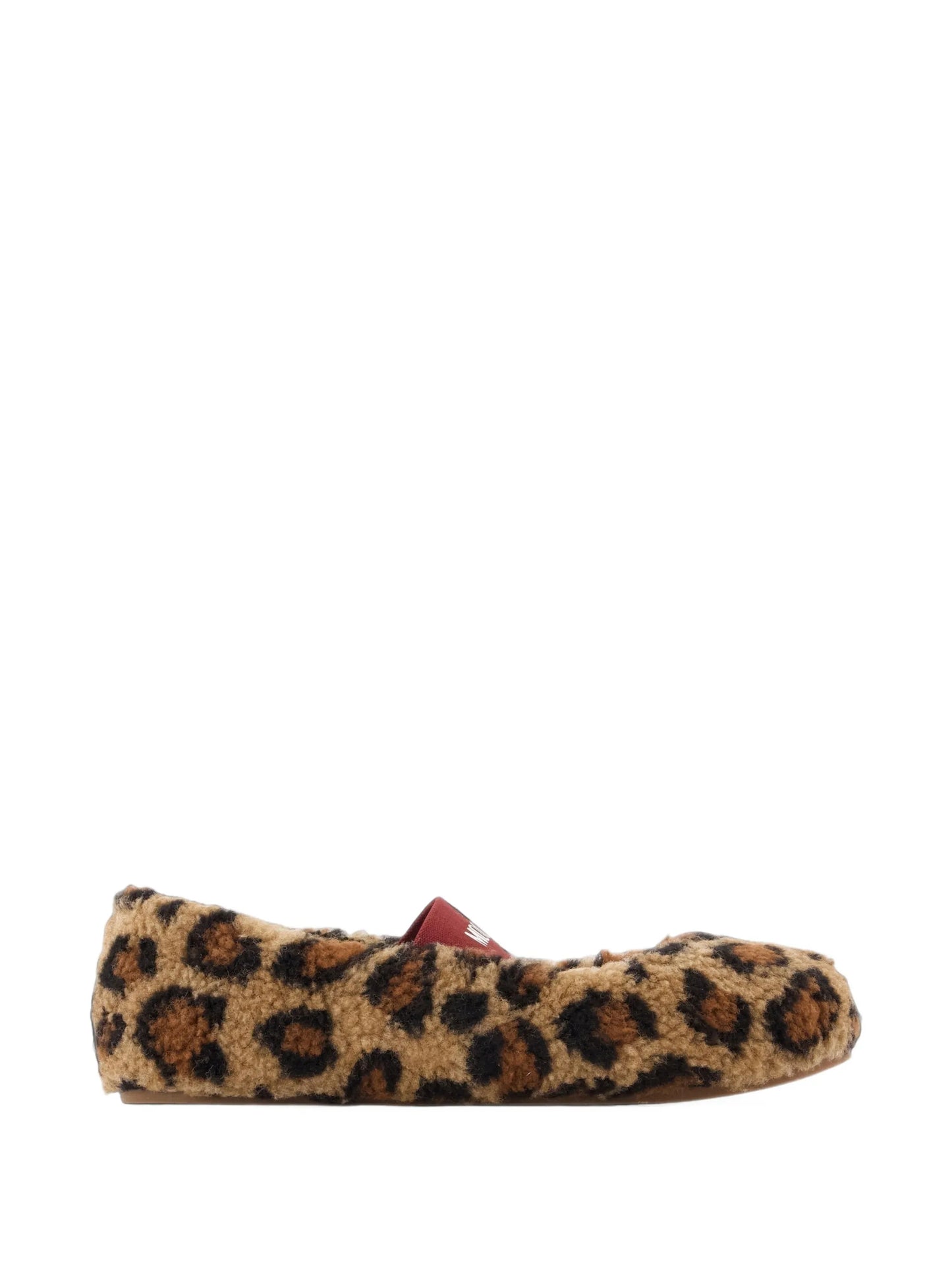 leopard-print shearling ballet flats