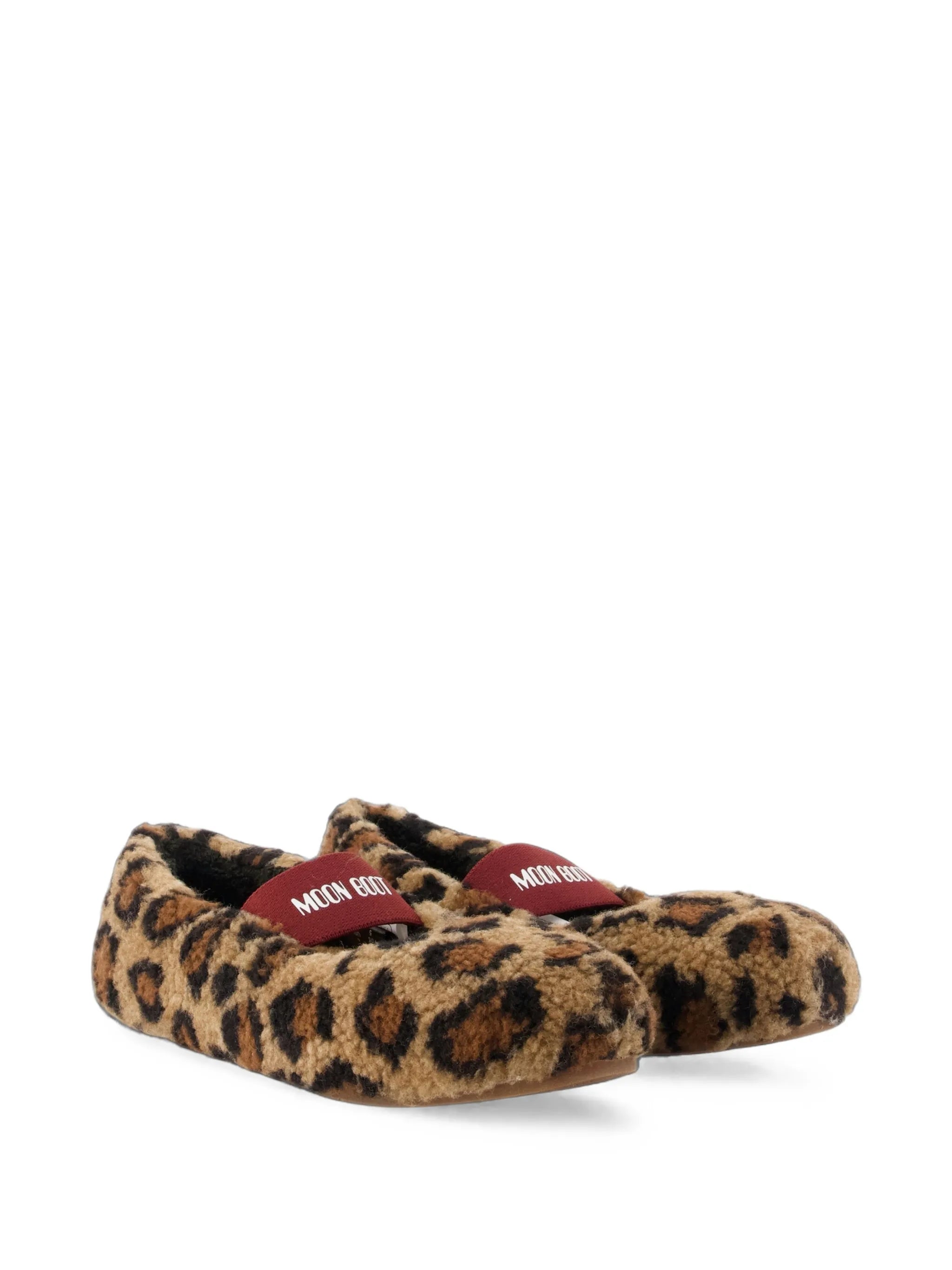 leopard-print shearling ballet flats