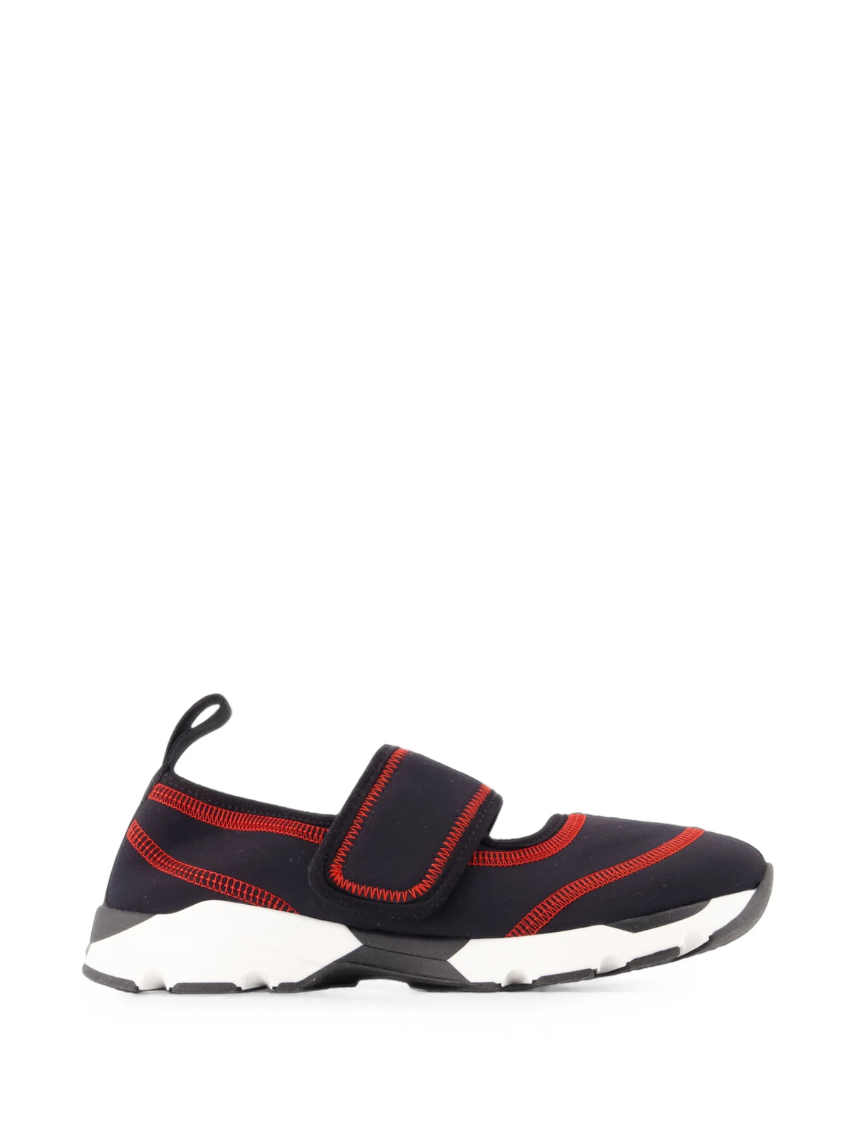 touch-strap contrast-stitch sneakers