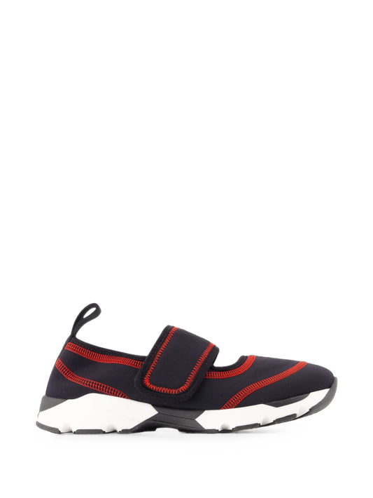 touch-strap contrast-stitch sneakers