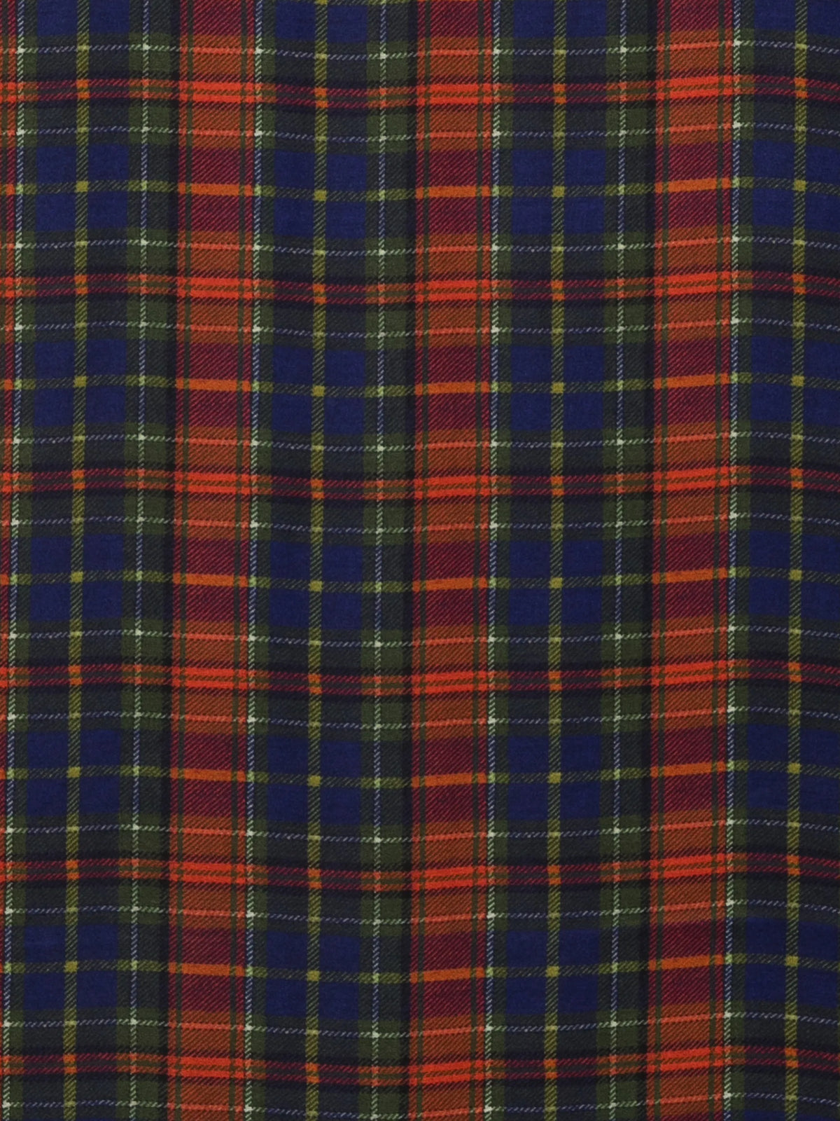 tartan-print floral-print scarf