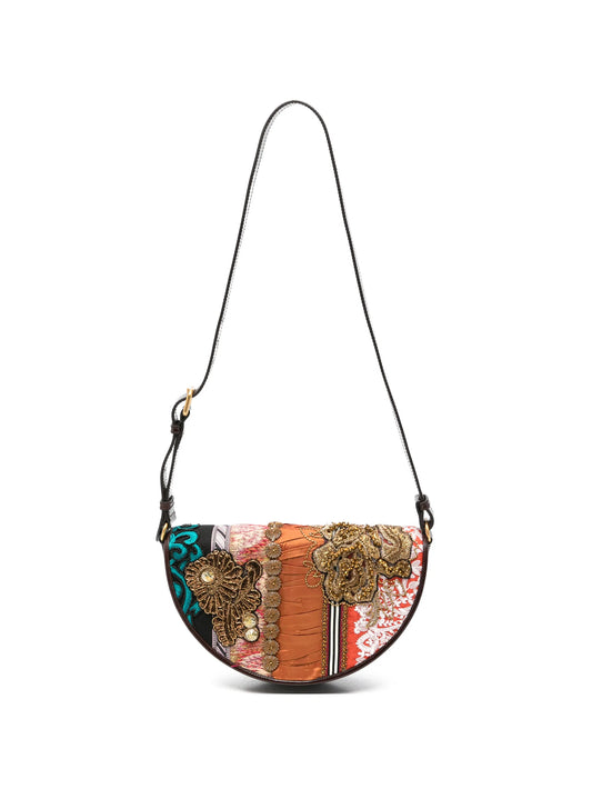 Arc embellished shoulder bag