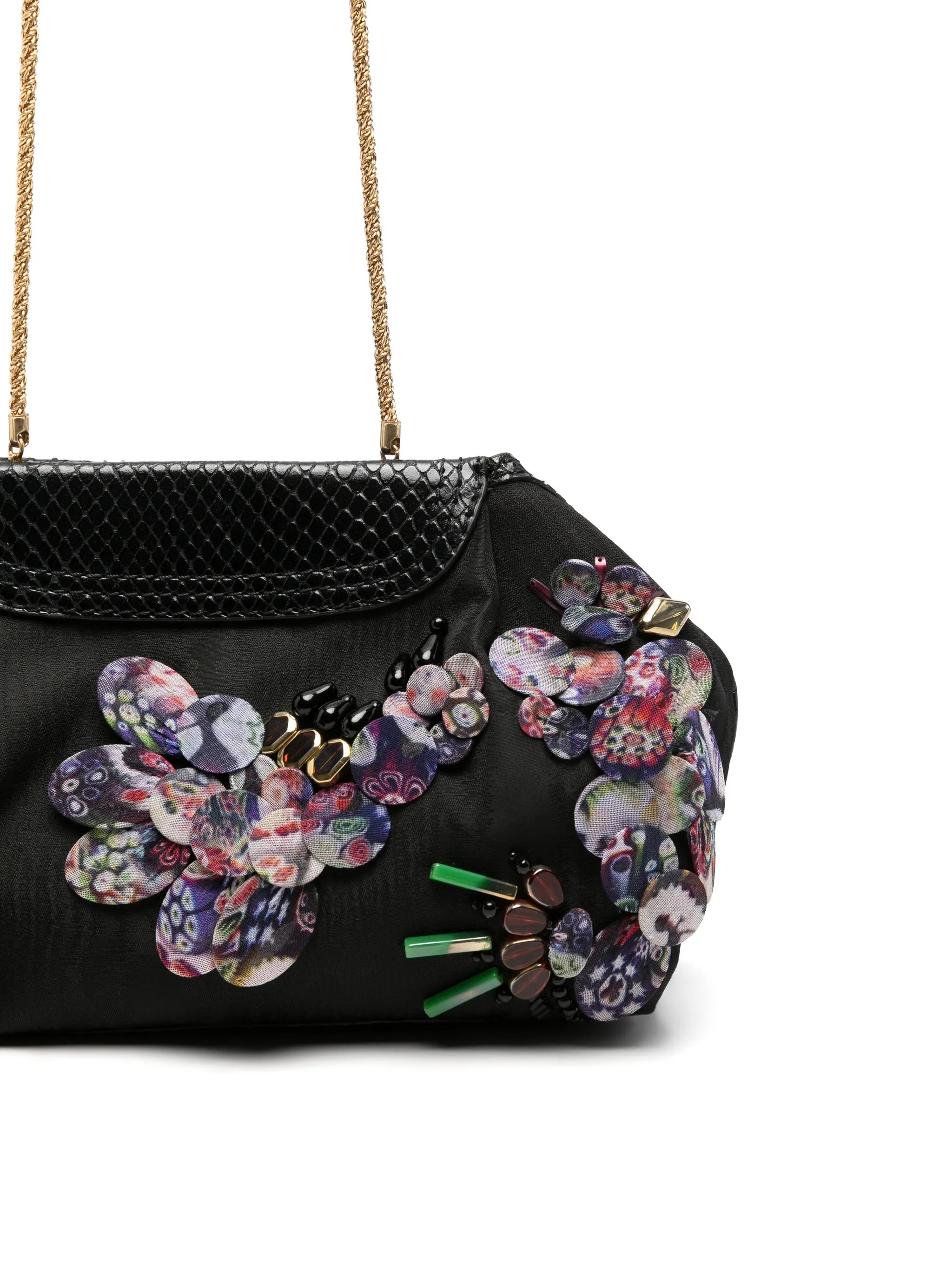 sequin-embellished clutch bag