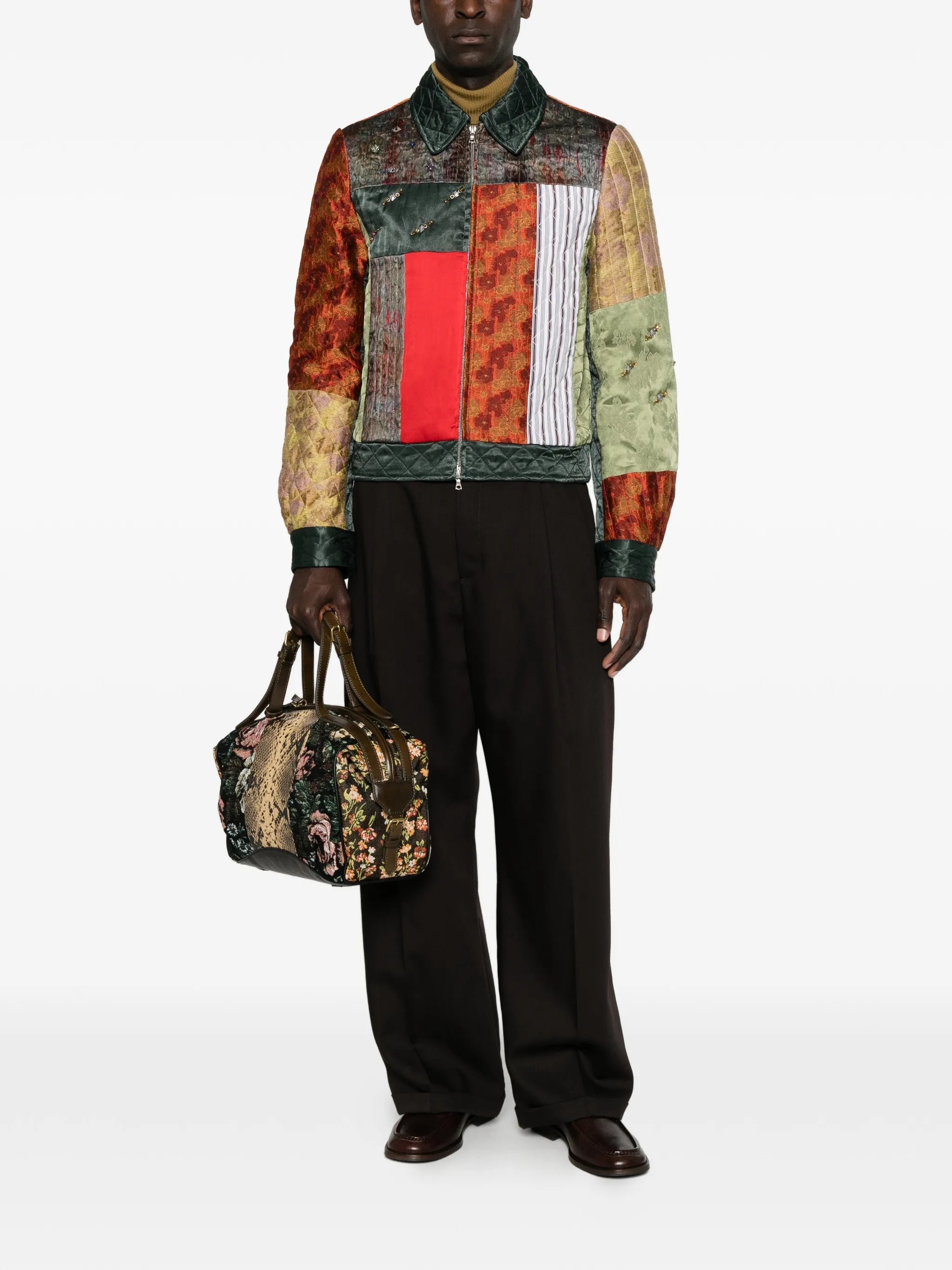 patchwork embellished jacket