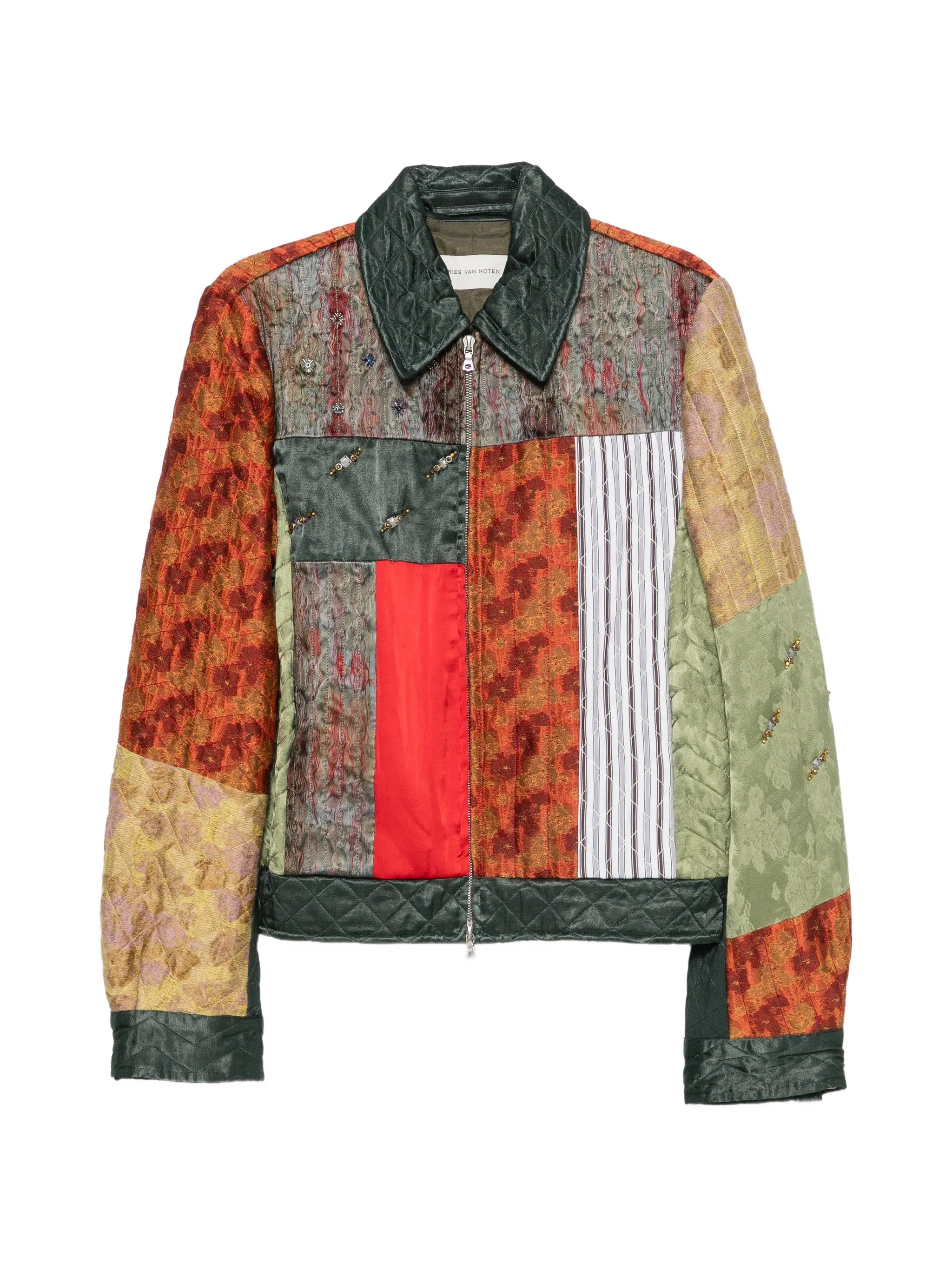 patchwork embellished jacket