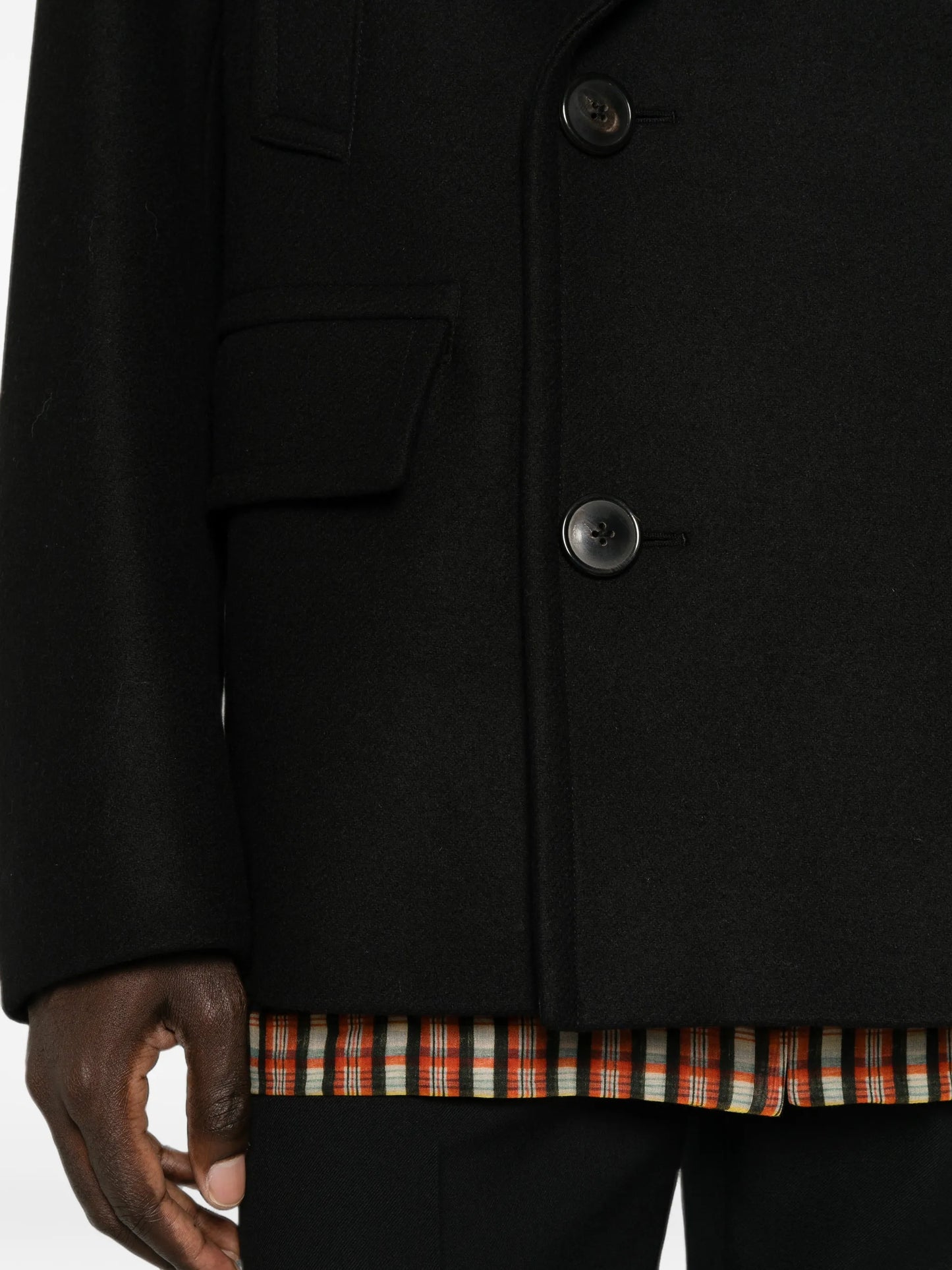 double-breasted peacoat