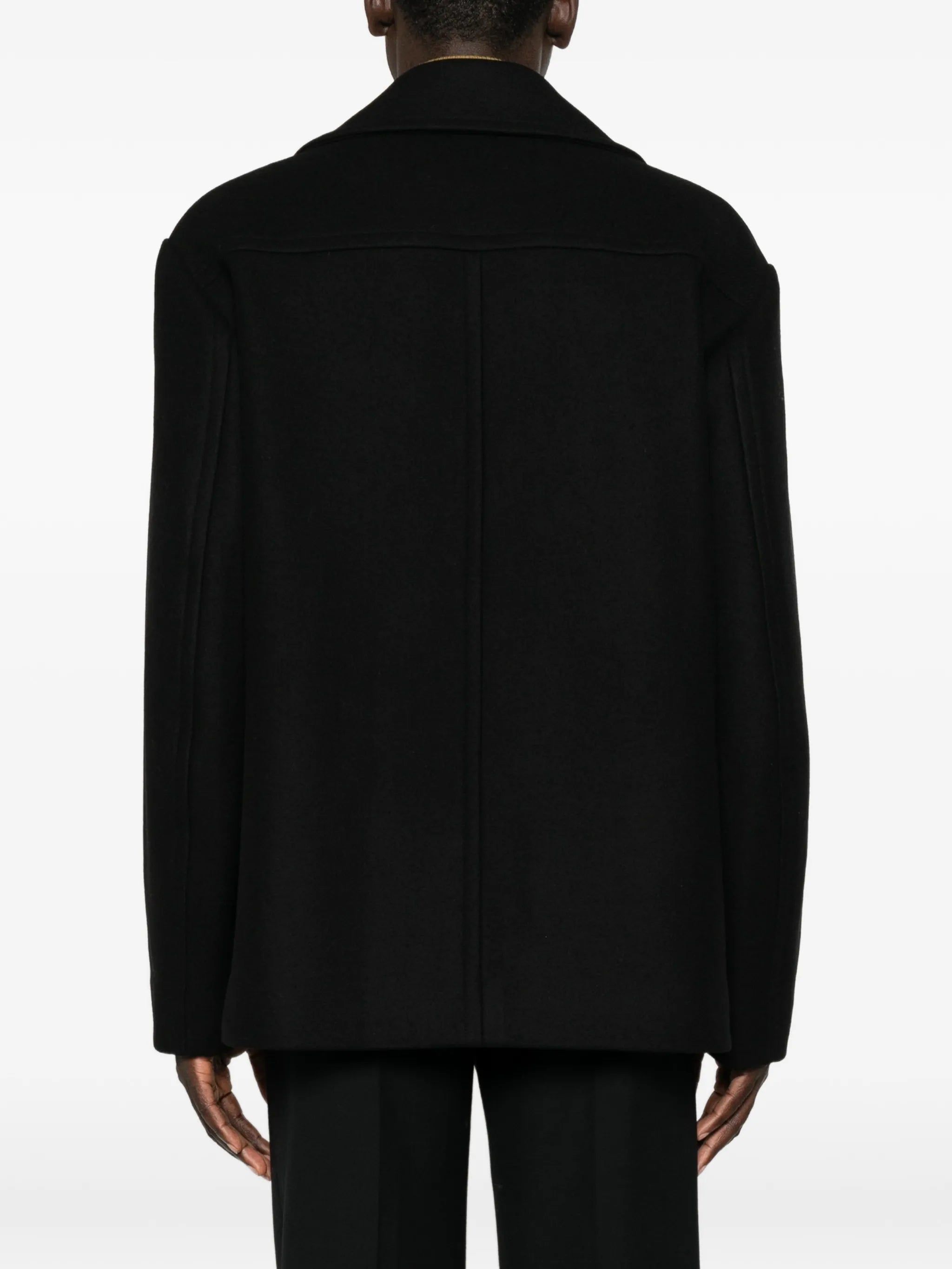 double-breasted peacoat