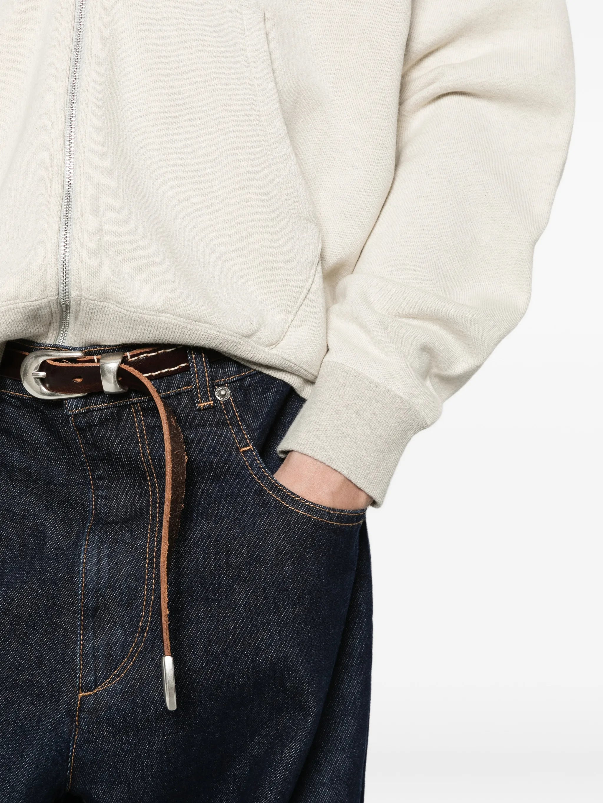 Jumbo zip-up hoodie
