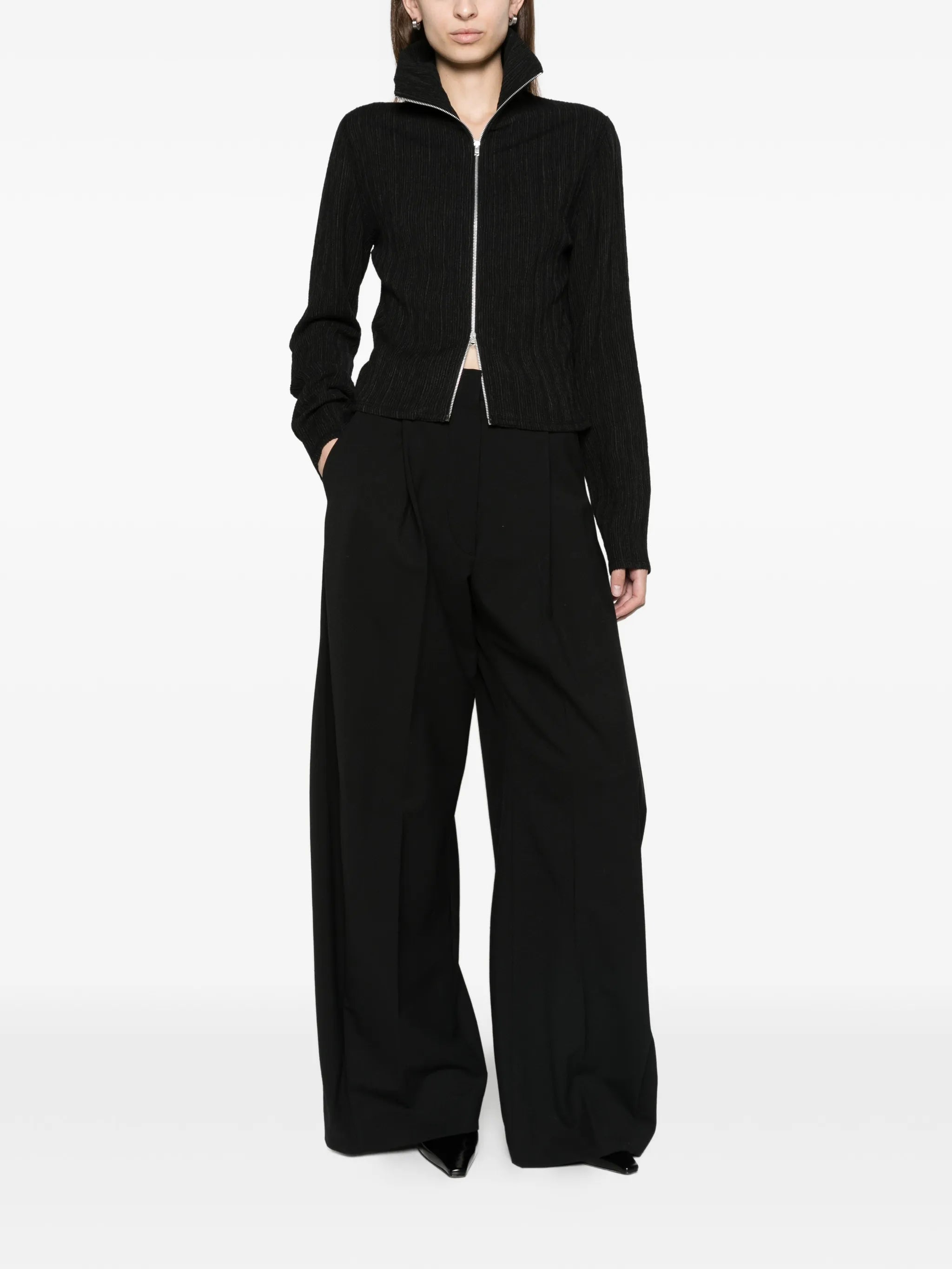 slim zip longsleeve jacket