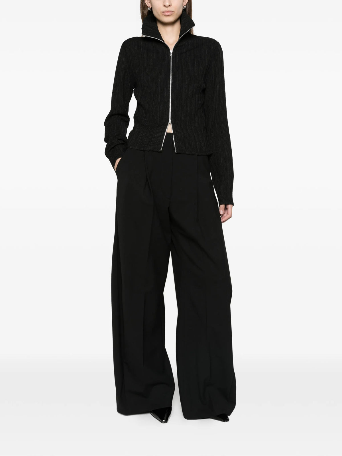 slim zip longsleeve jacket