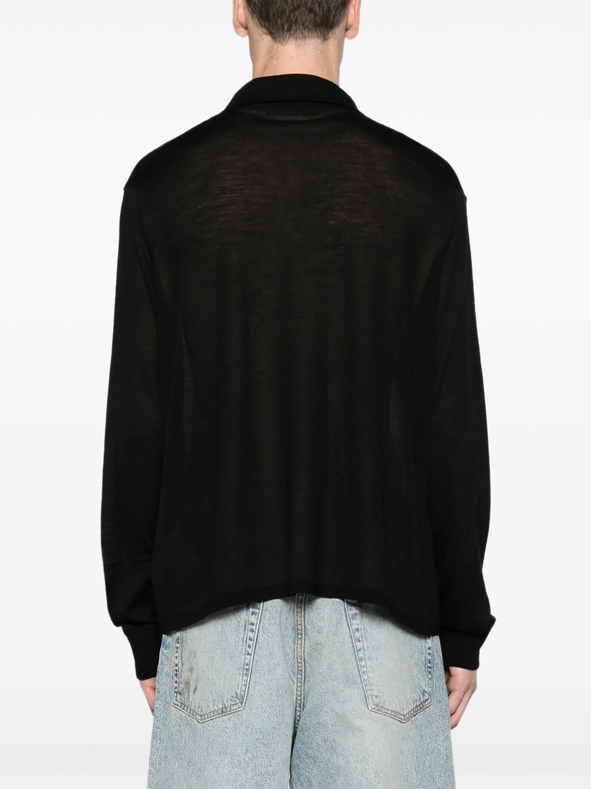 fall cardigan black superfine merino