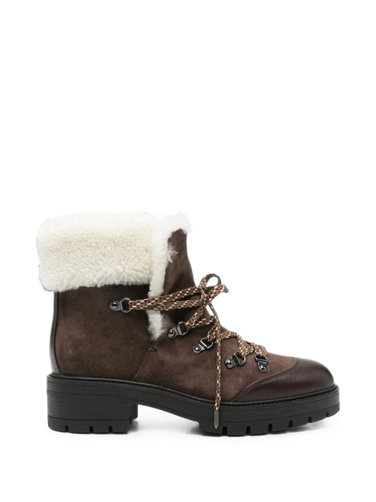 Val d'Isere shearling-trim ankle boots