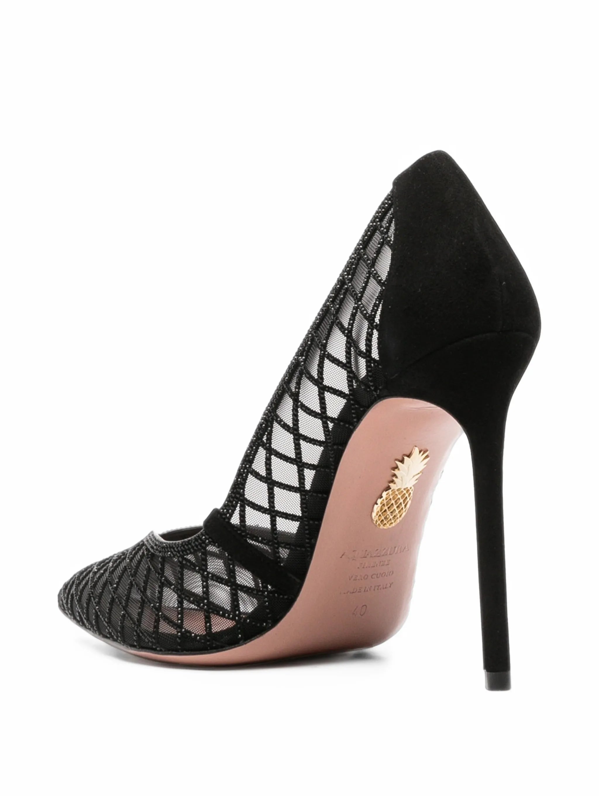 Lumiere crystal-mesh pumps