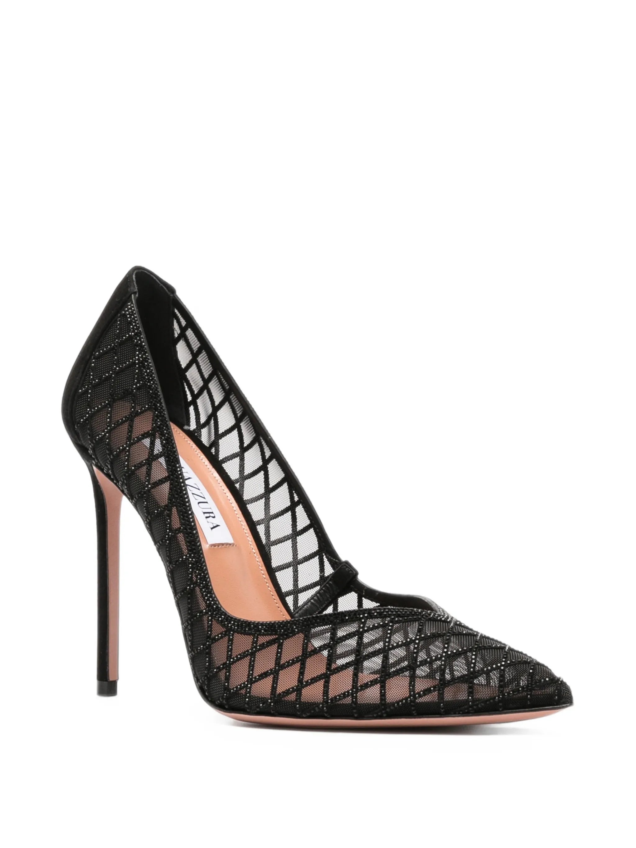 Lumiere crystal-mesh pumps