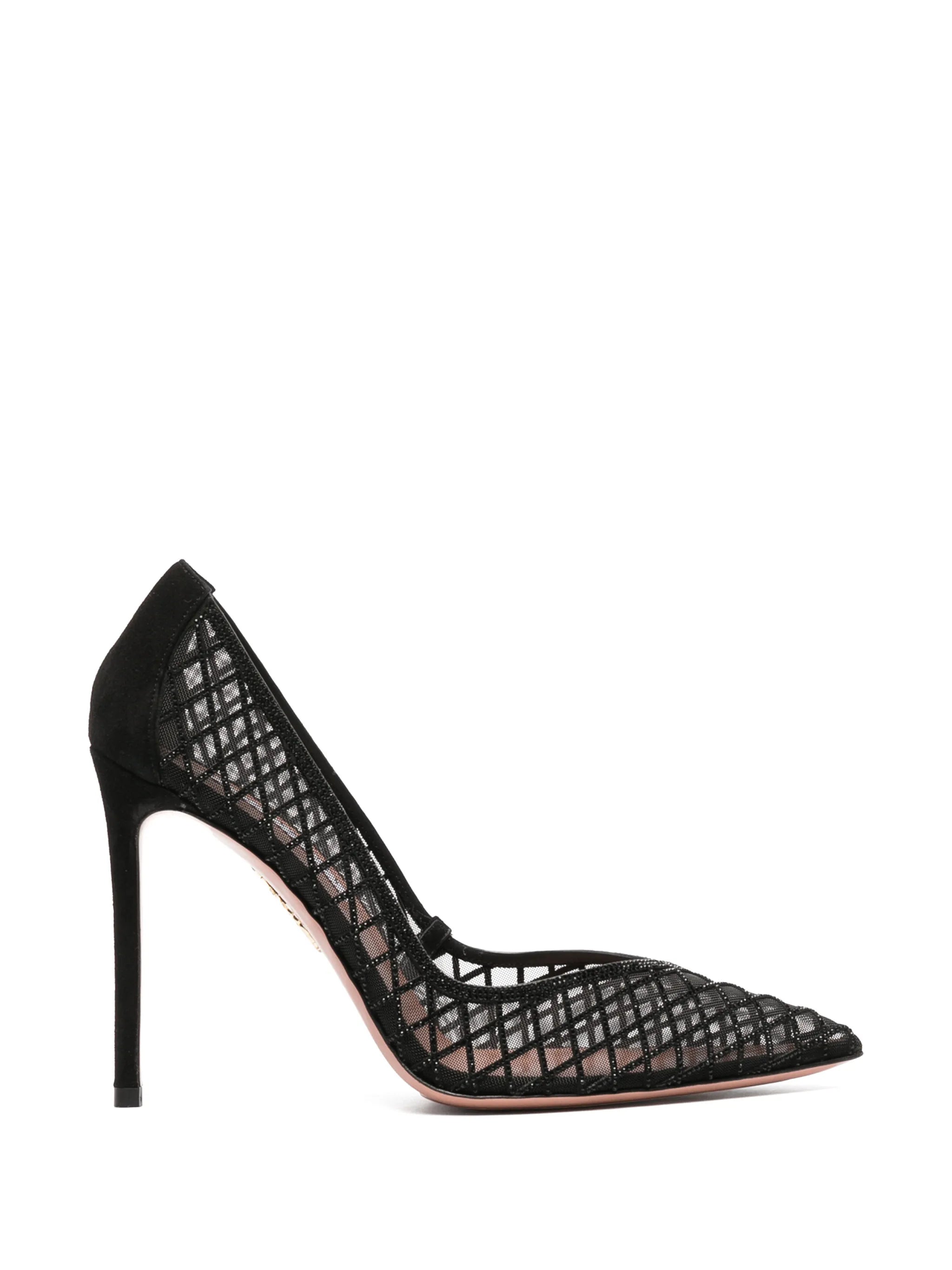 Lumiere crystal-mesh pumps