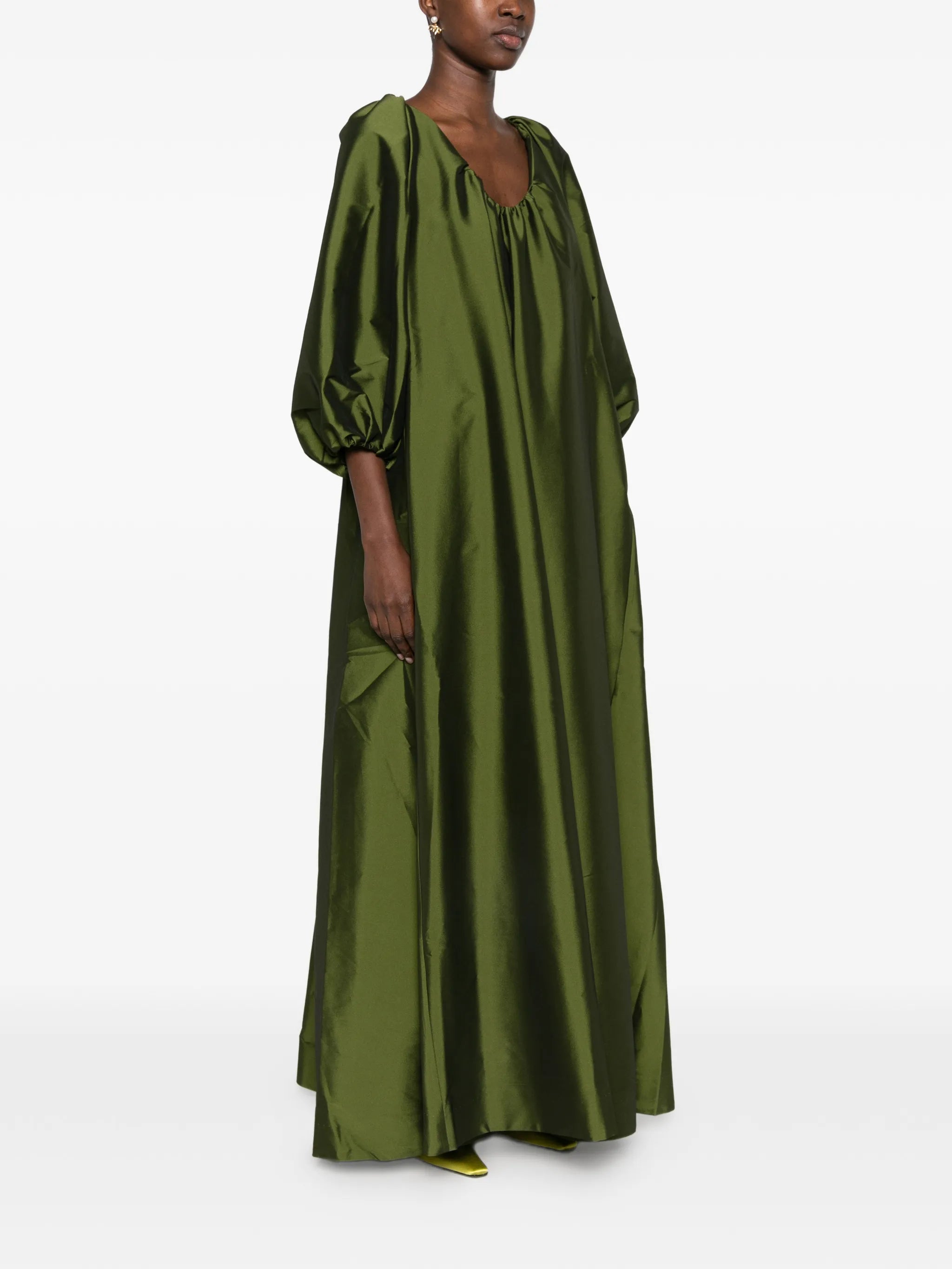 George puff-sleeve maxi dress