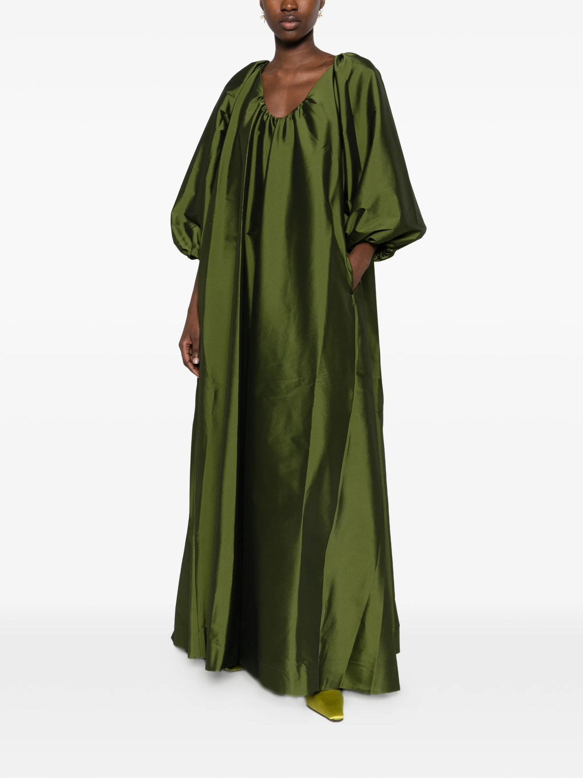 George puff-sleeve maxi dress
