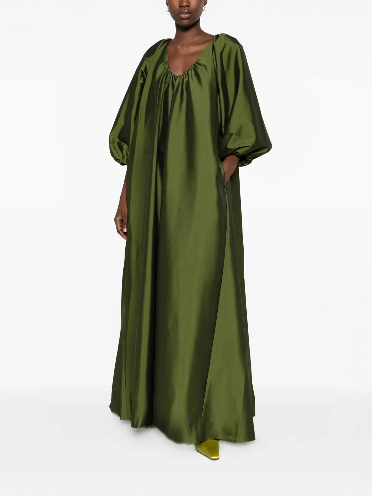 George puff-sleeve maxi dress