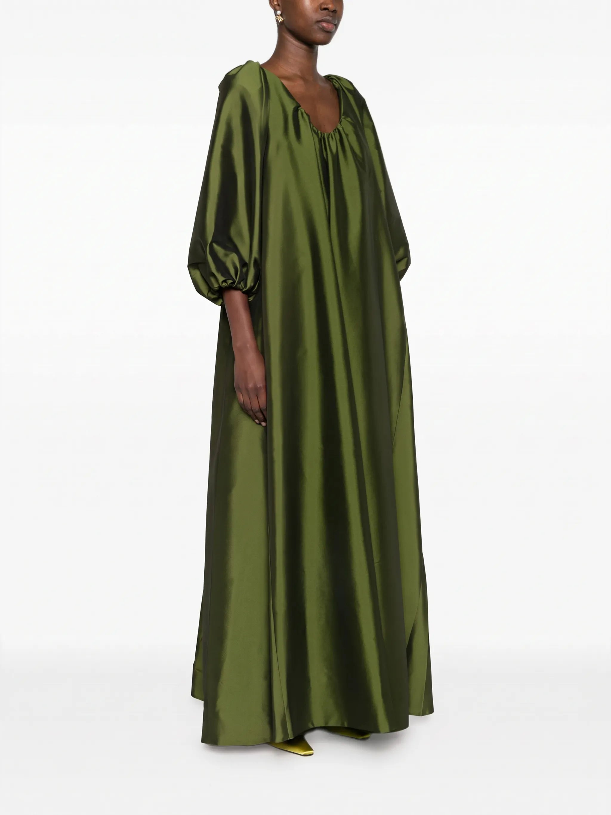 George puff-sleeve maxi dress