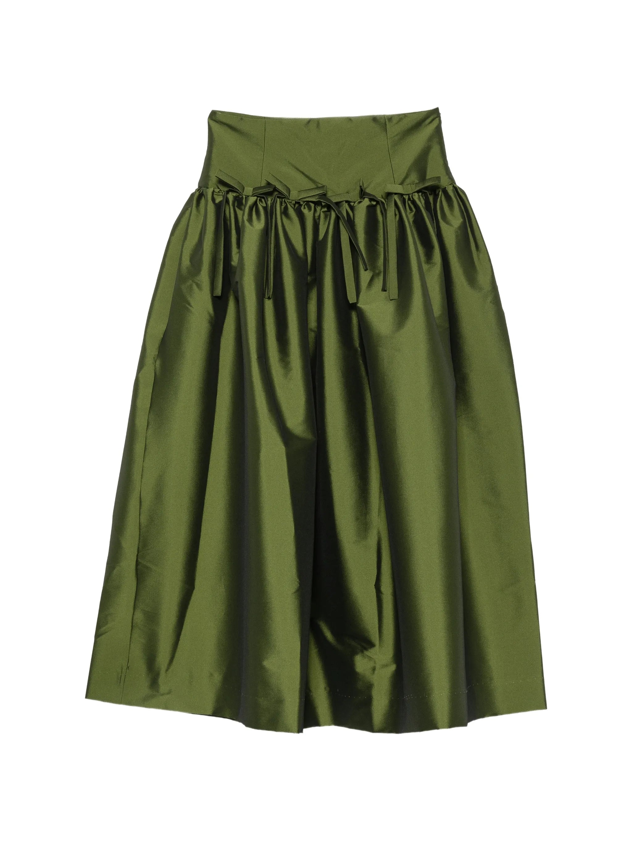 Oscar bow-detailed midi skirt