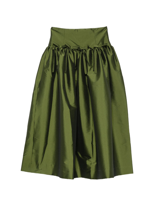 Oscar bow-detailed midi skirt