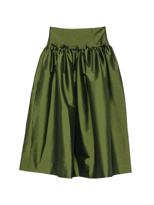 Oscar bow-detailed midi skirt