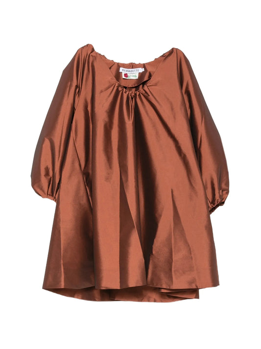 George puff-sleeve mini dress