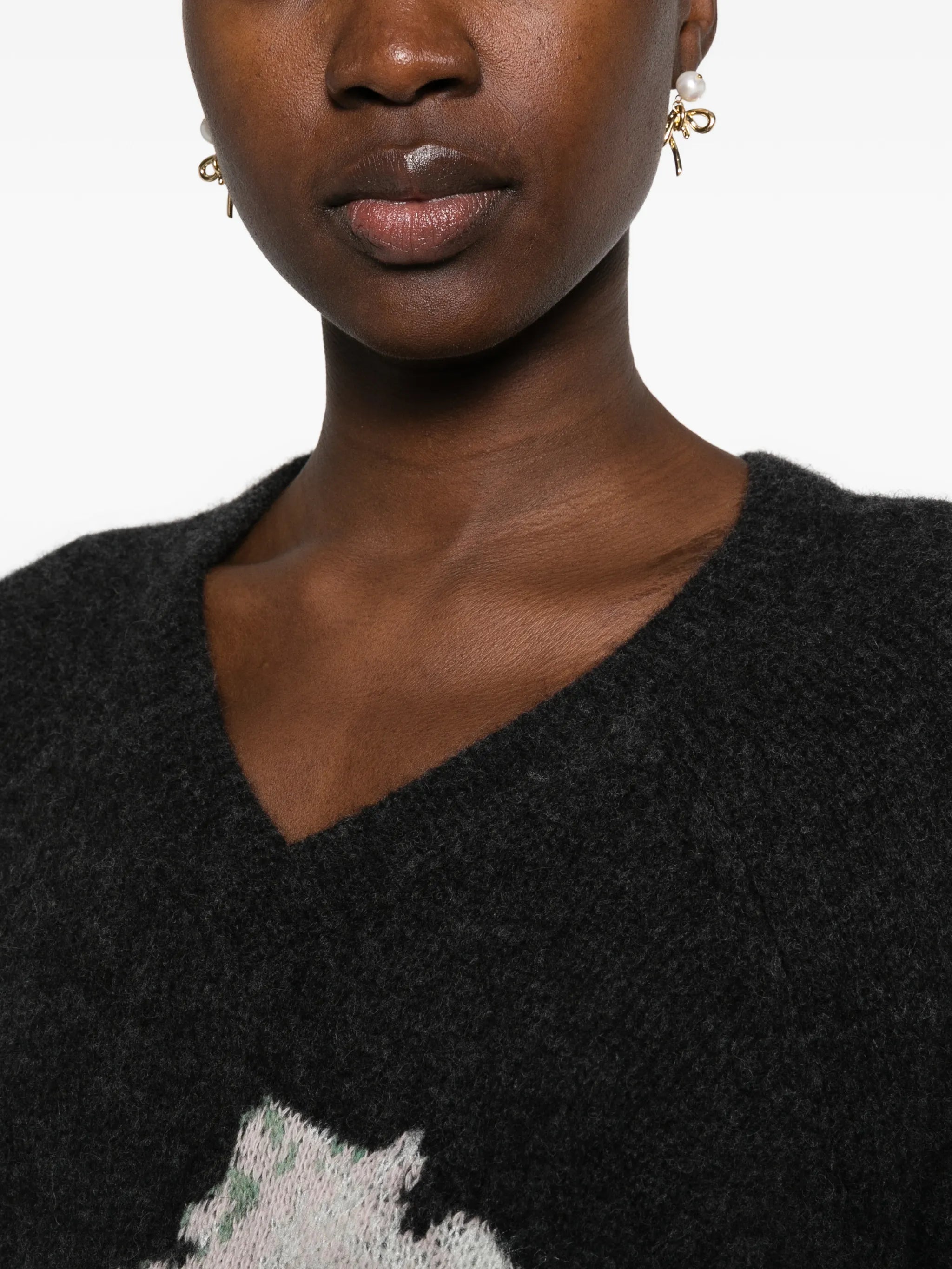 Kane floral-intarsia sweater