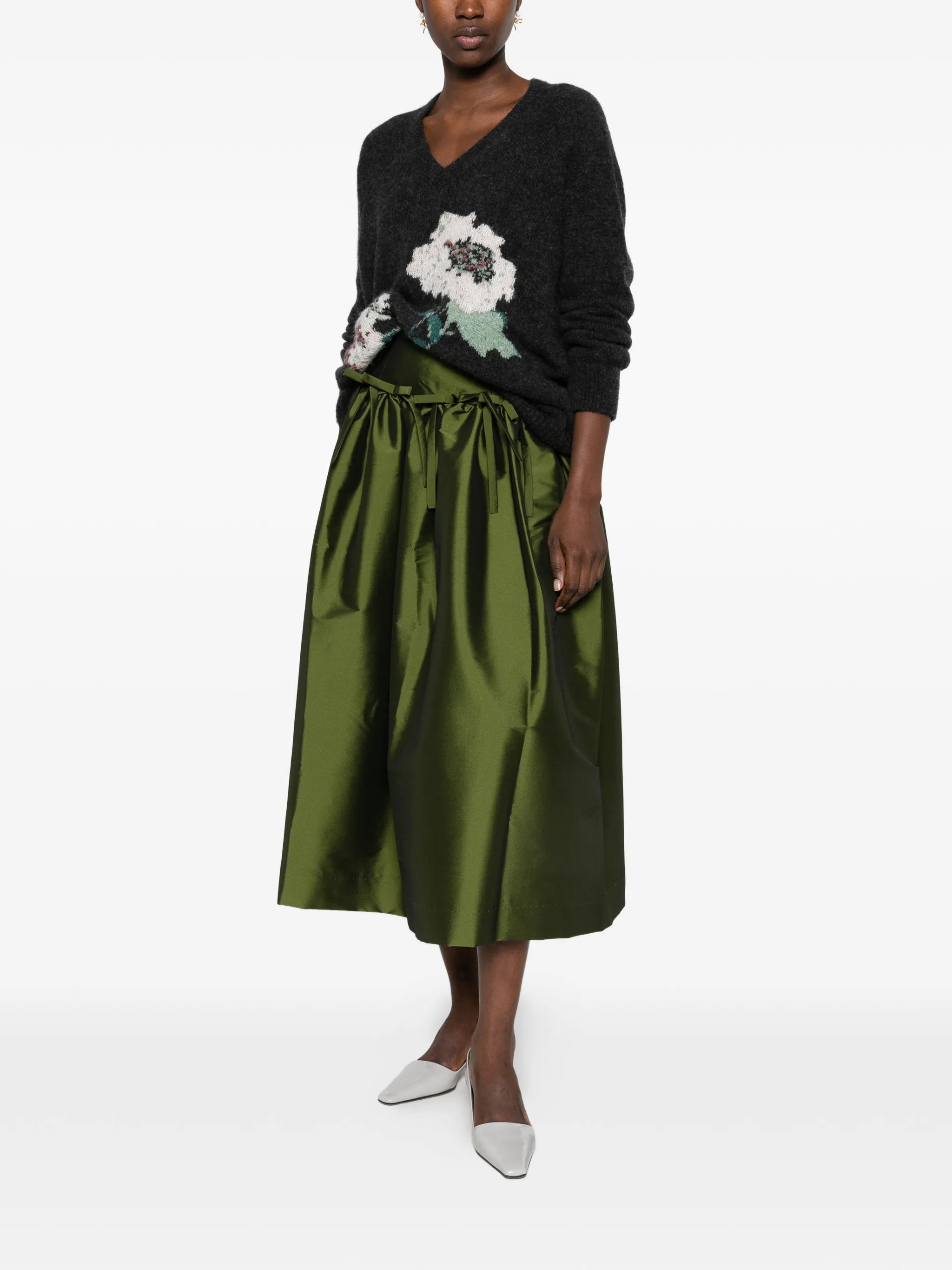 Kane floral-intarsia sweater