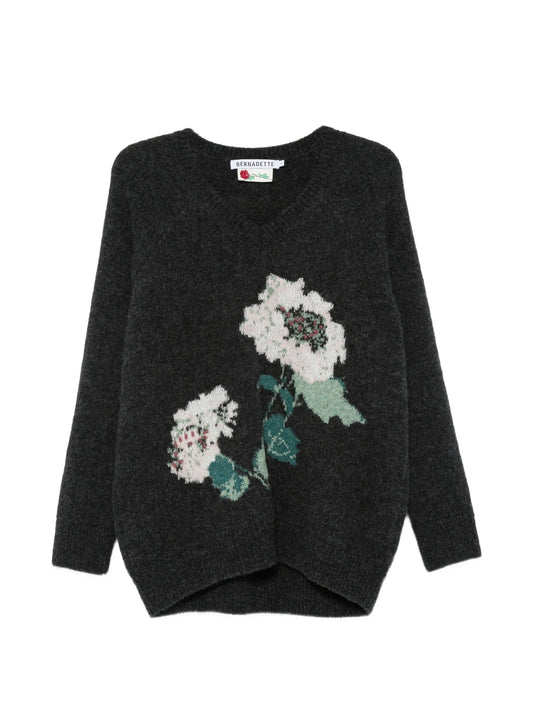 Kane floral-intarsia sweater