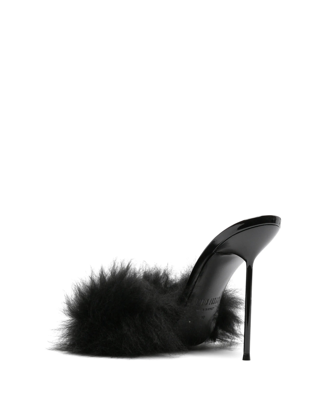 Lidia furry patent mules 105