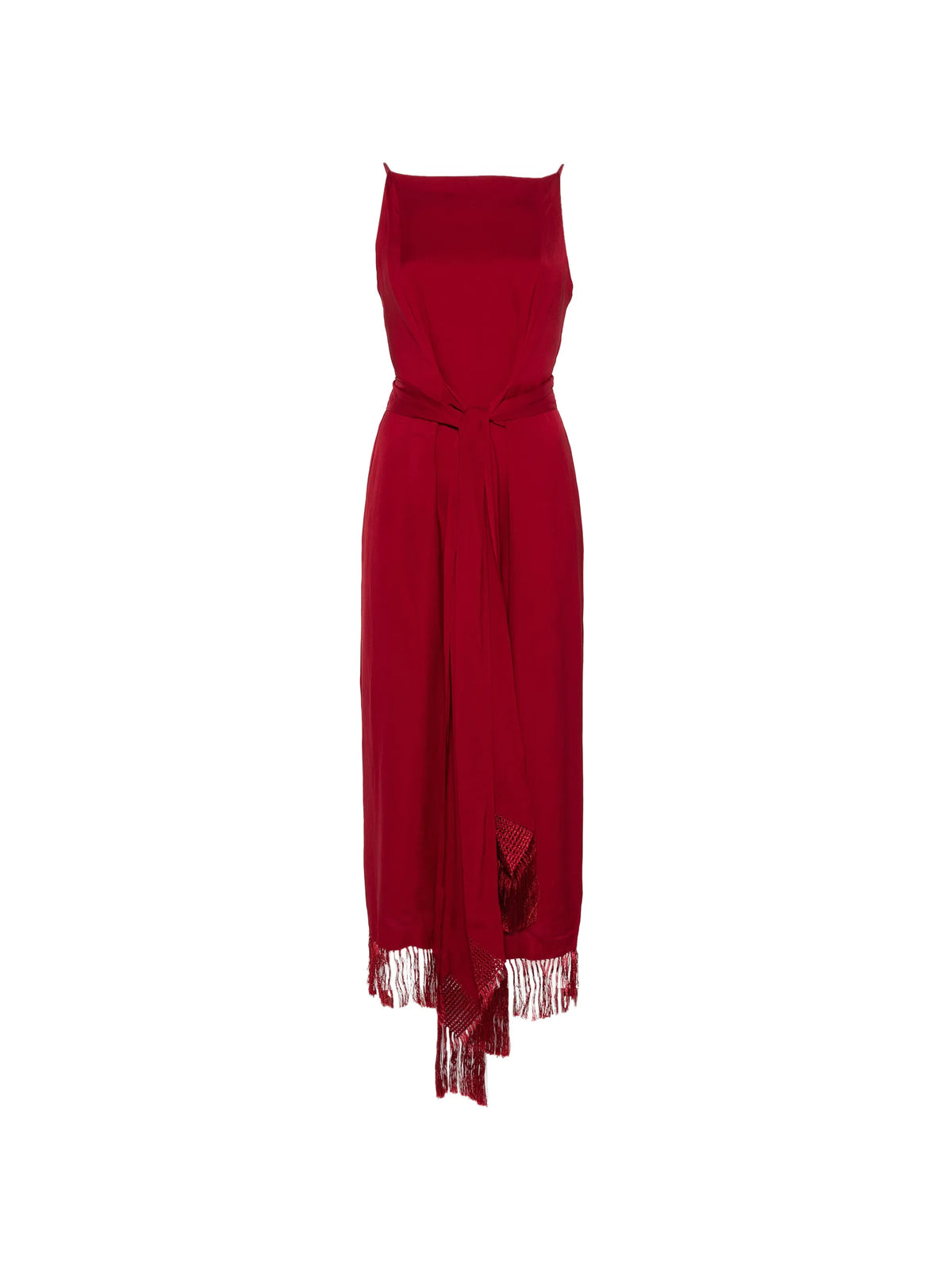 column fringe dress