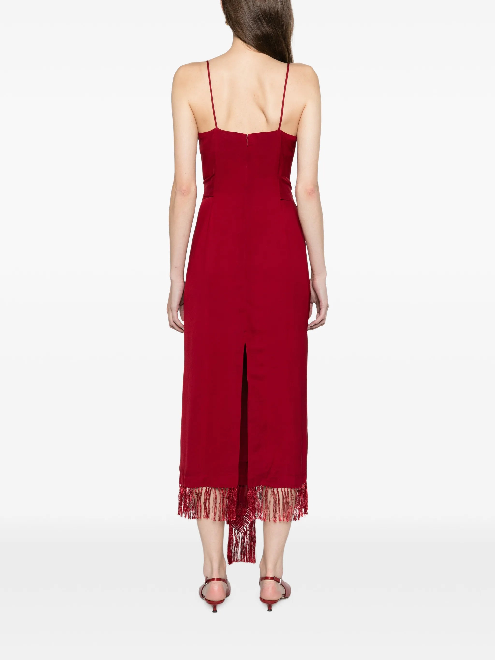 column fringe dress