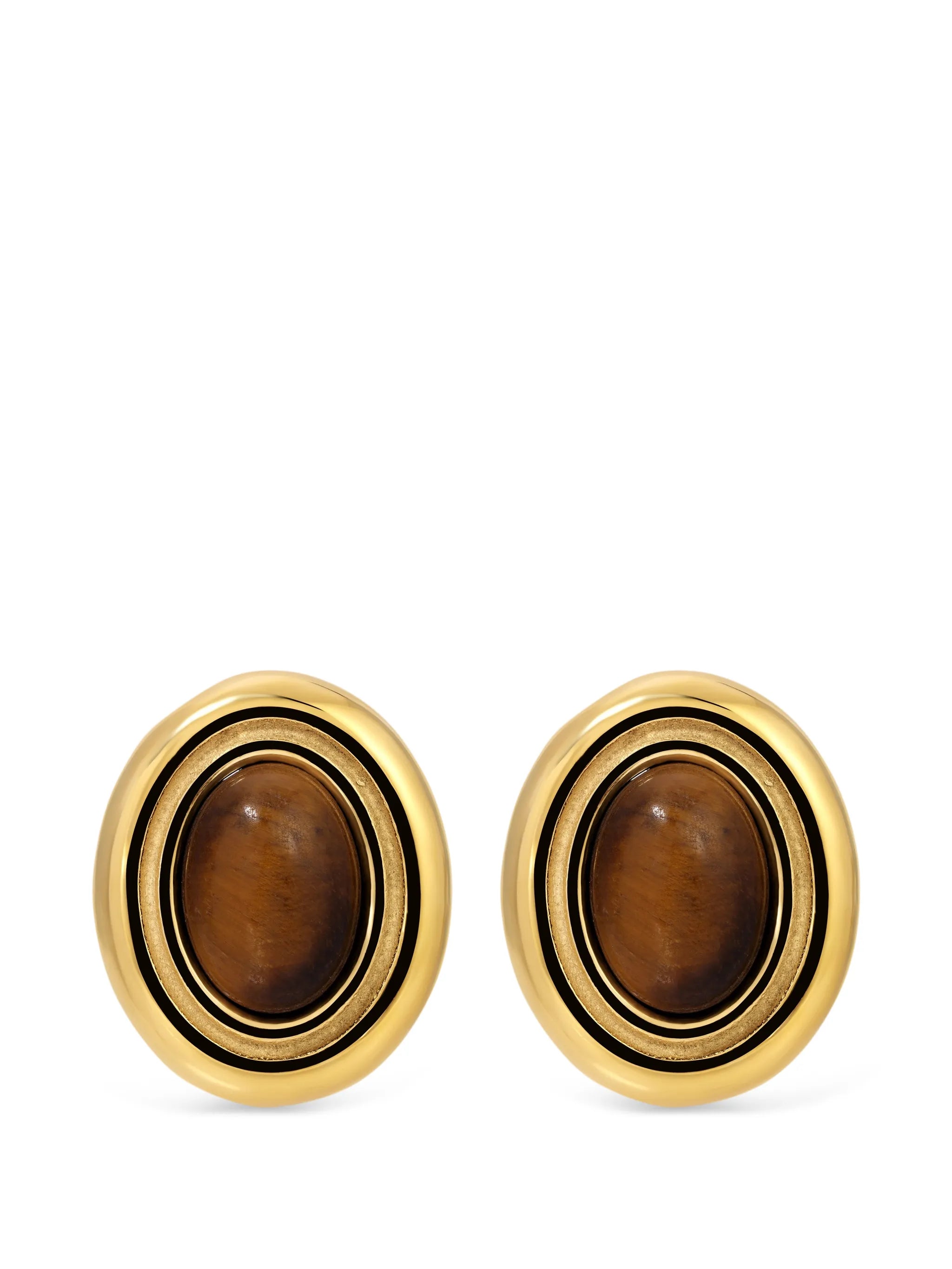 Prize oval-shape earrings