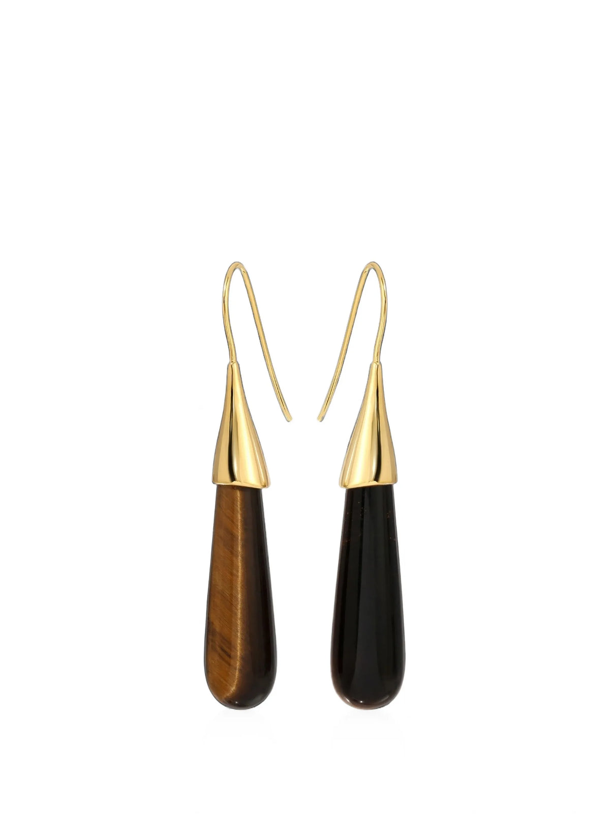 Arco tiger's eye earrings