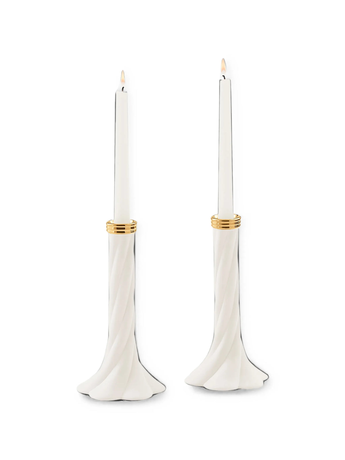 Geneva twisted candlestick holders (set of two)
