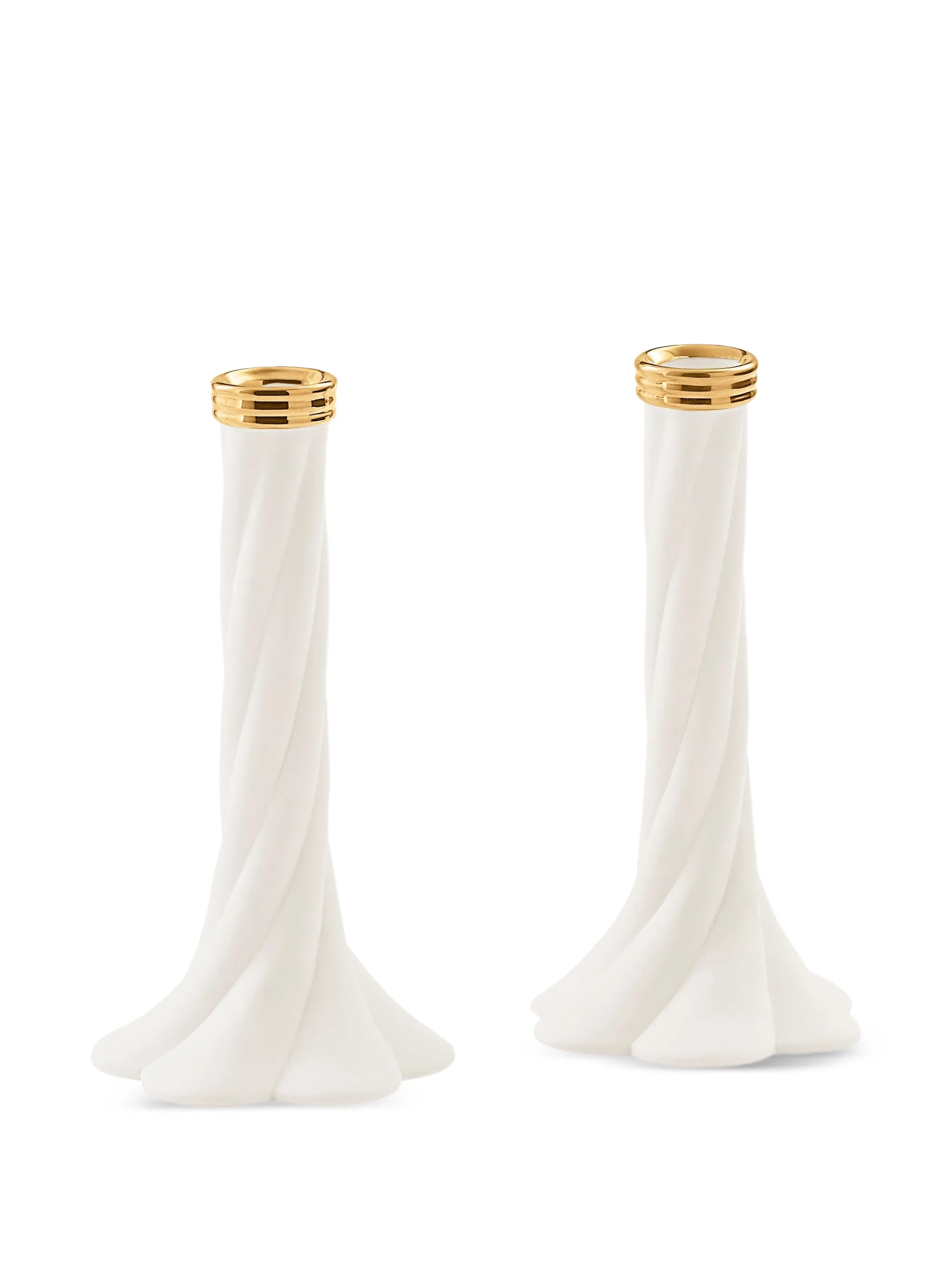 Geneva twisted candlestick holders (set of two)
