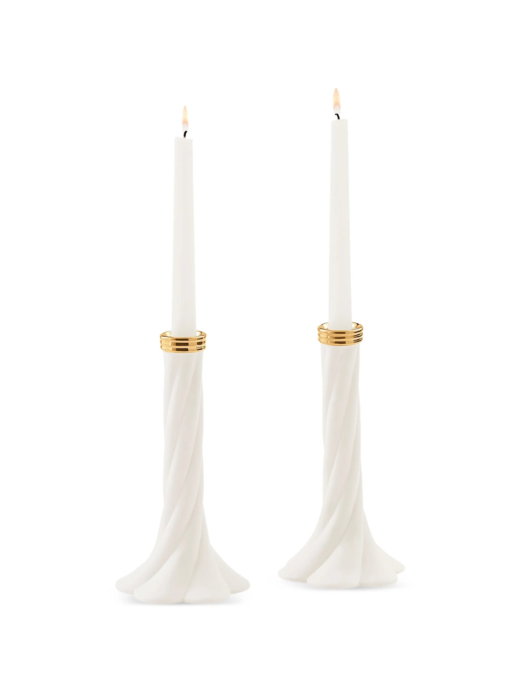 Geneva twisted candlestick holders (set of two)