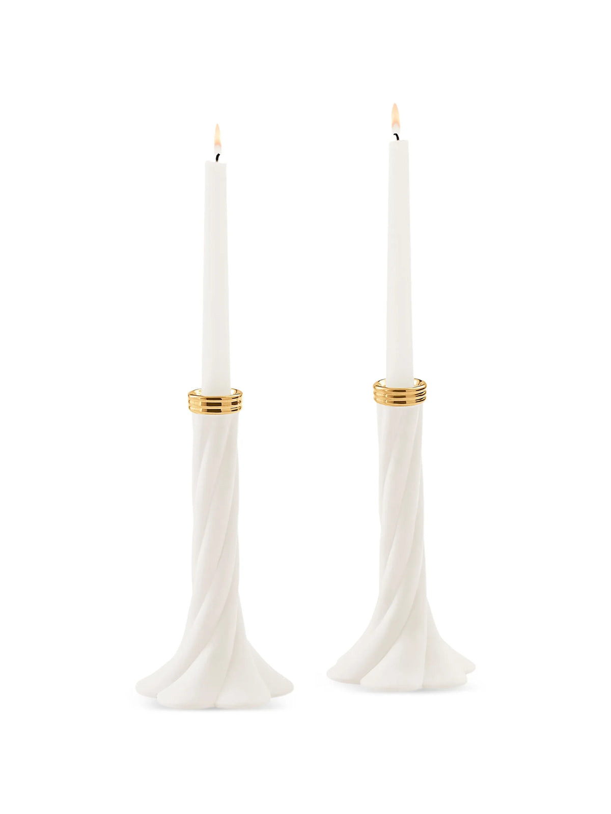 Geneva twisted candlestick holders (set of two)