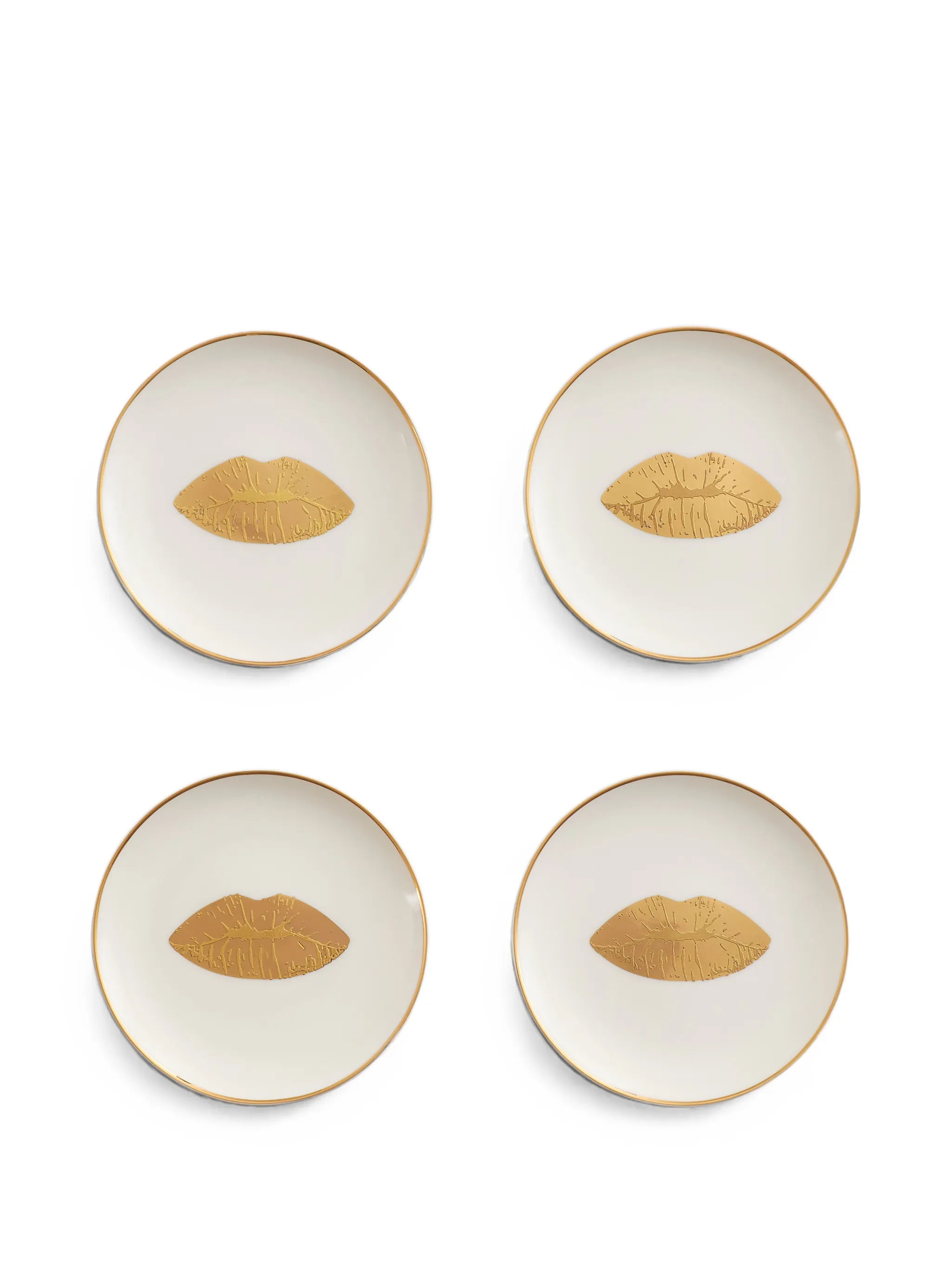 Lips coasters set (set of four)