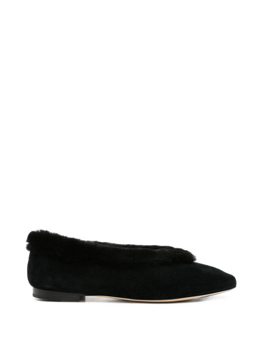 Margot shearling ballet flats
