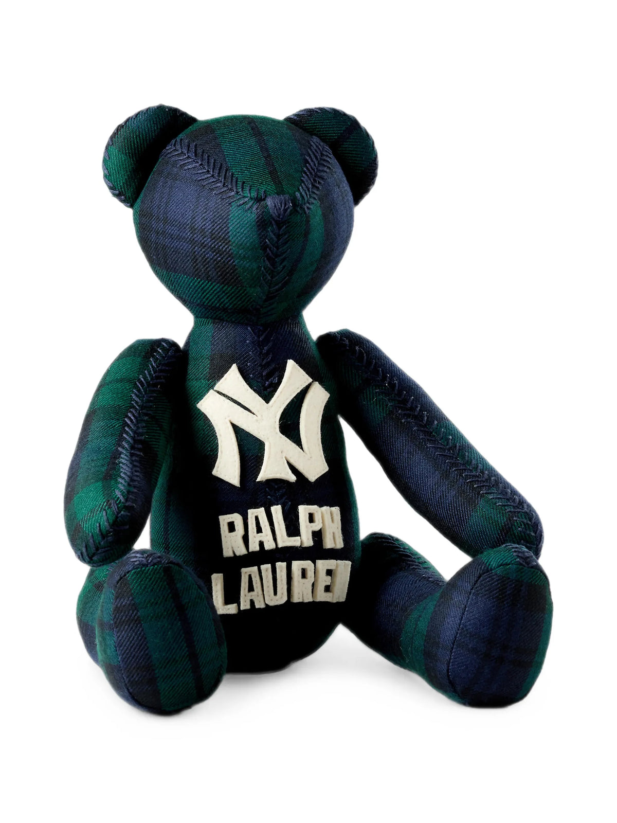Yankees plaid teddy bear