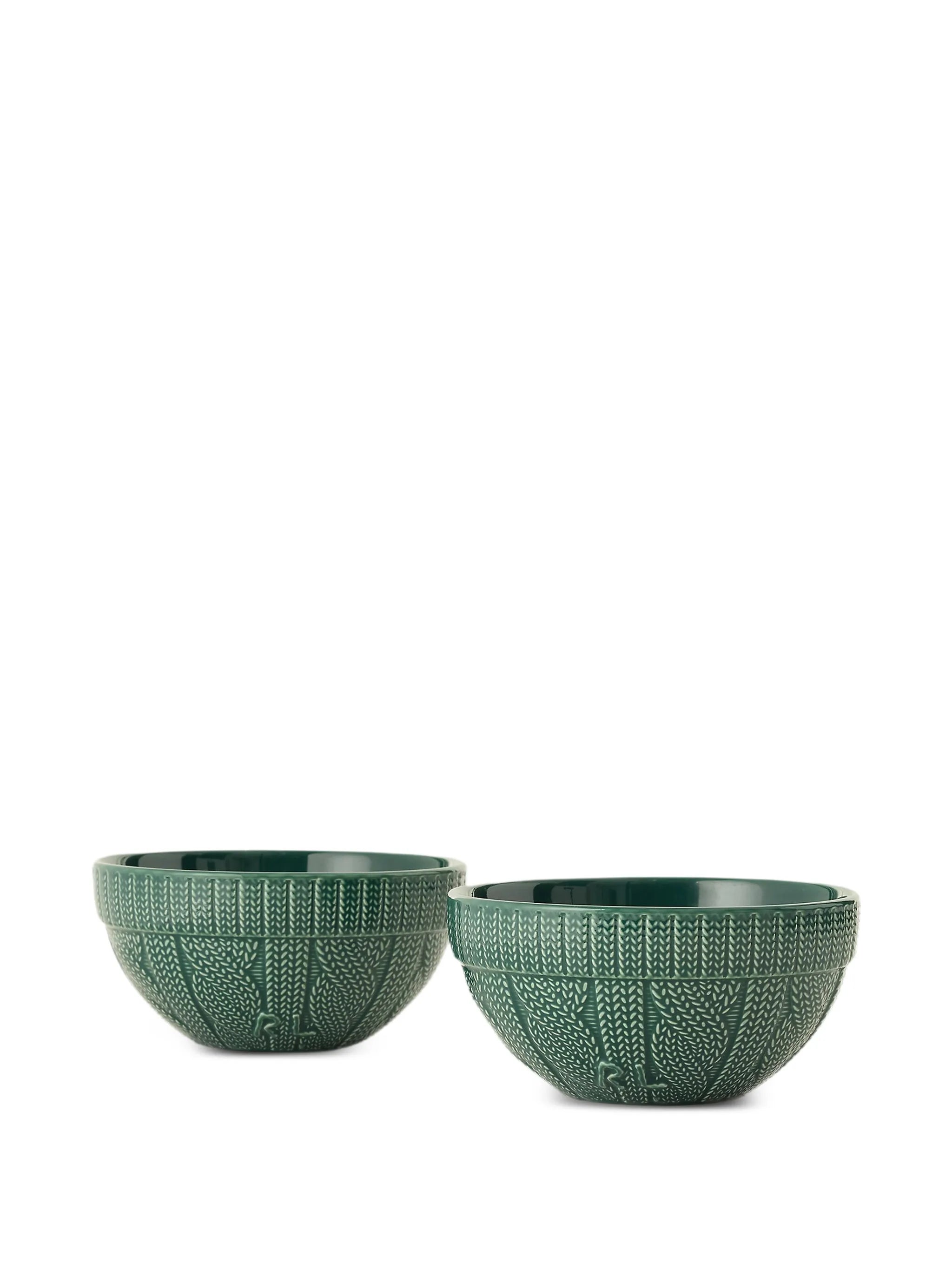 cable-knit cereal bowls (set of two)